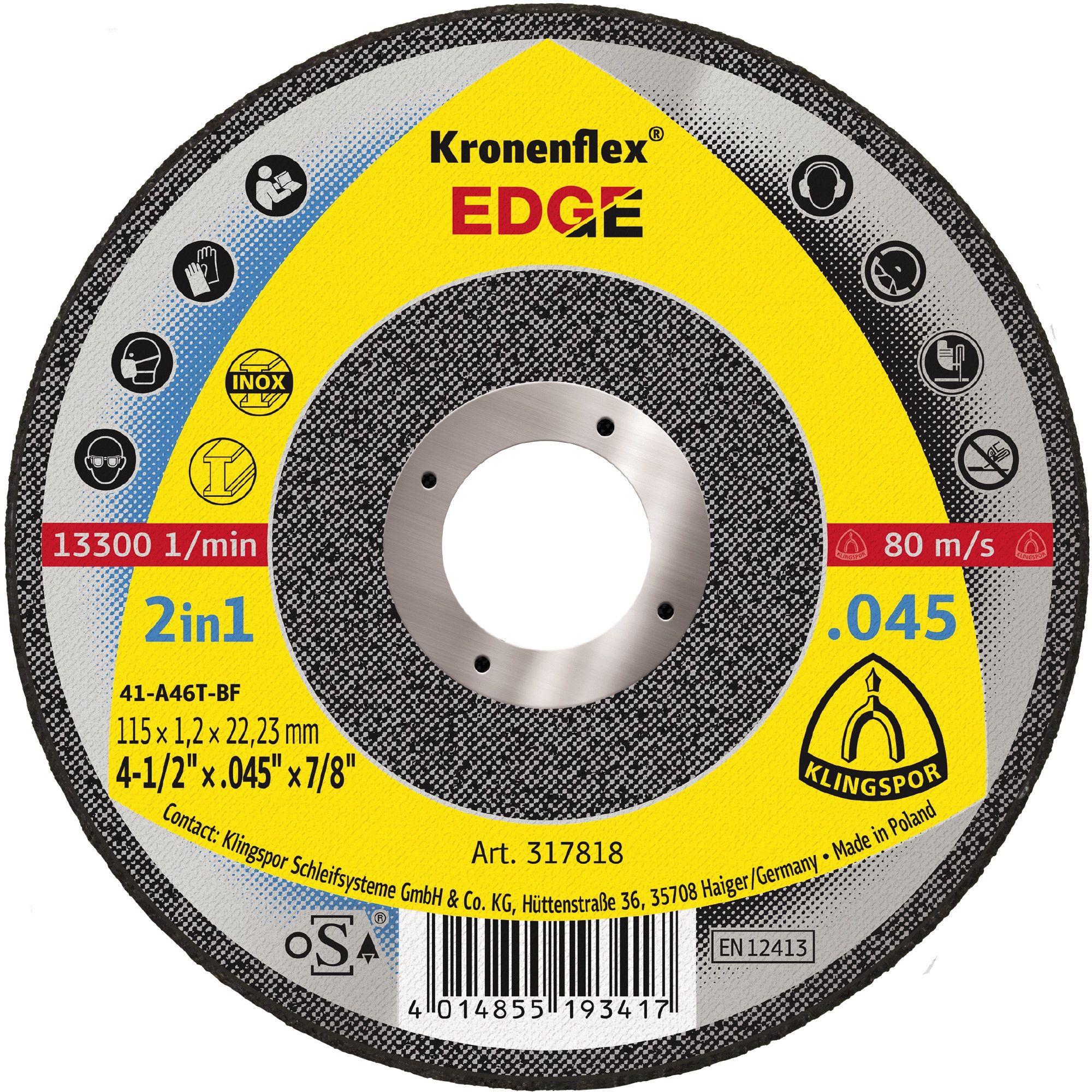 DISC DEBITARE 125*1.2 EDGE 2 IN 1