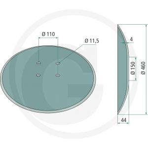 F40 TALER DISC NETED XL011 AMAZONE 110MM M12 6121227
