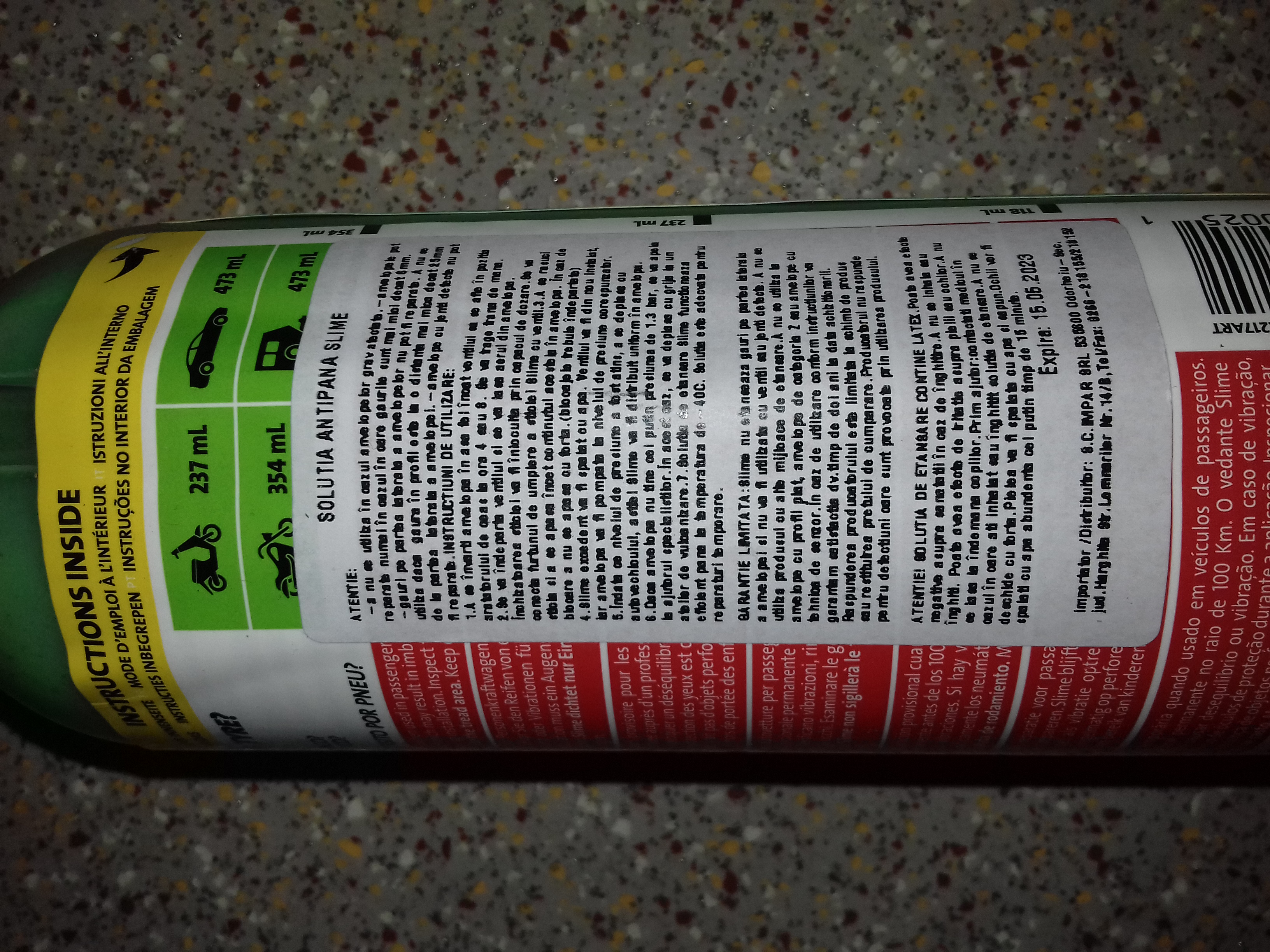 SLIME SOLUTIE ANTIPANA PT. ANV. FARA CAMERA 473ML 716281500251