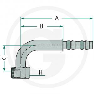 FITING FREON DN8 3/4 L=22 LA 90 GRADE 65288013