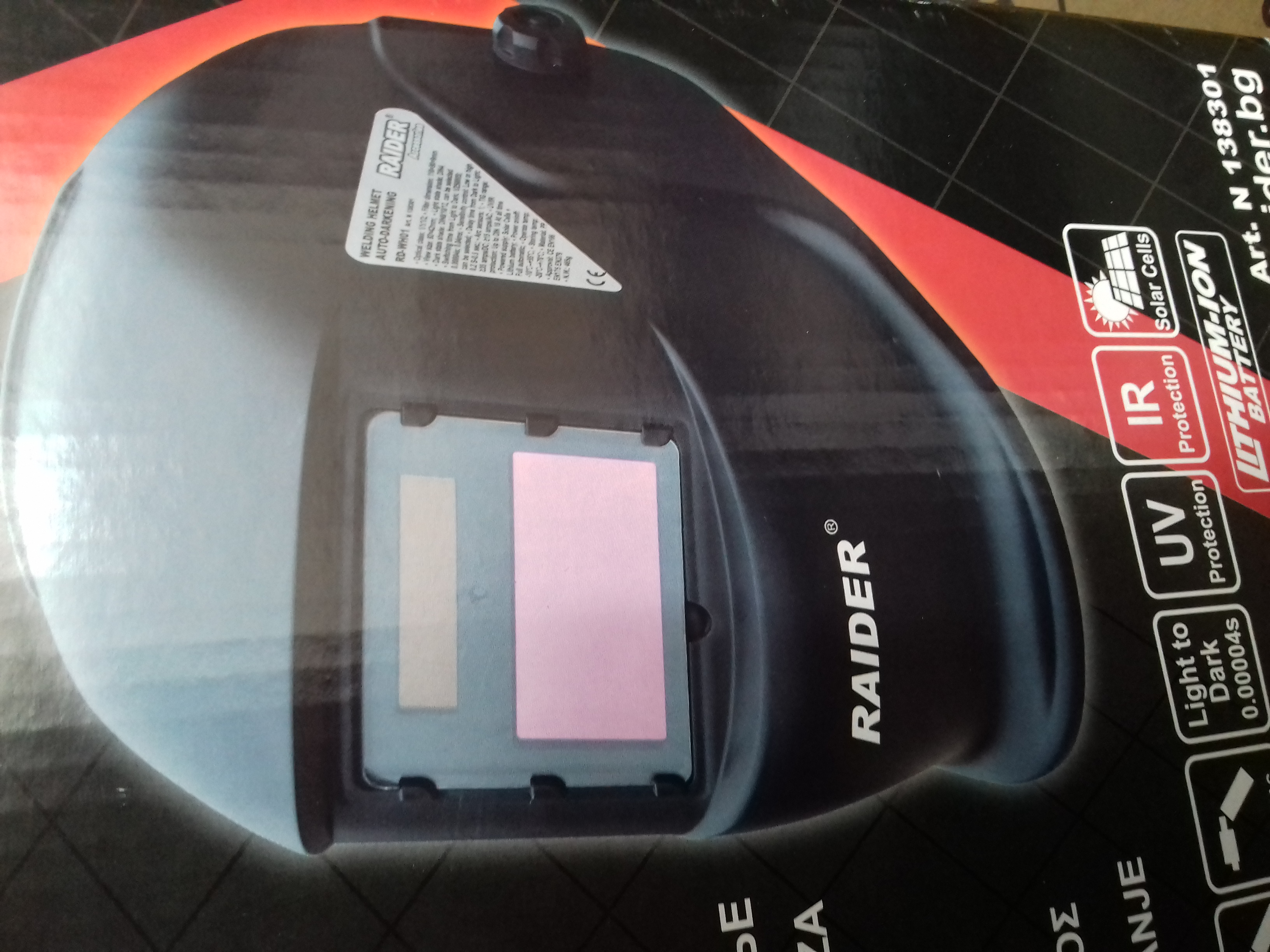 138301 MASCA DE SUDURA CU CRISTALE LICHIDE DIN 8/10/12 RD-WH01