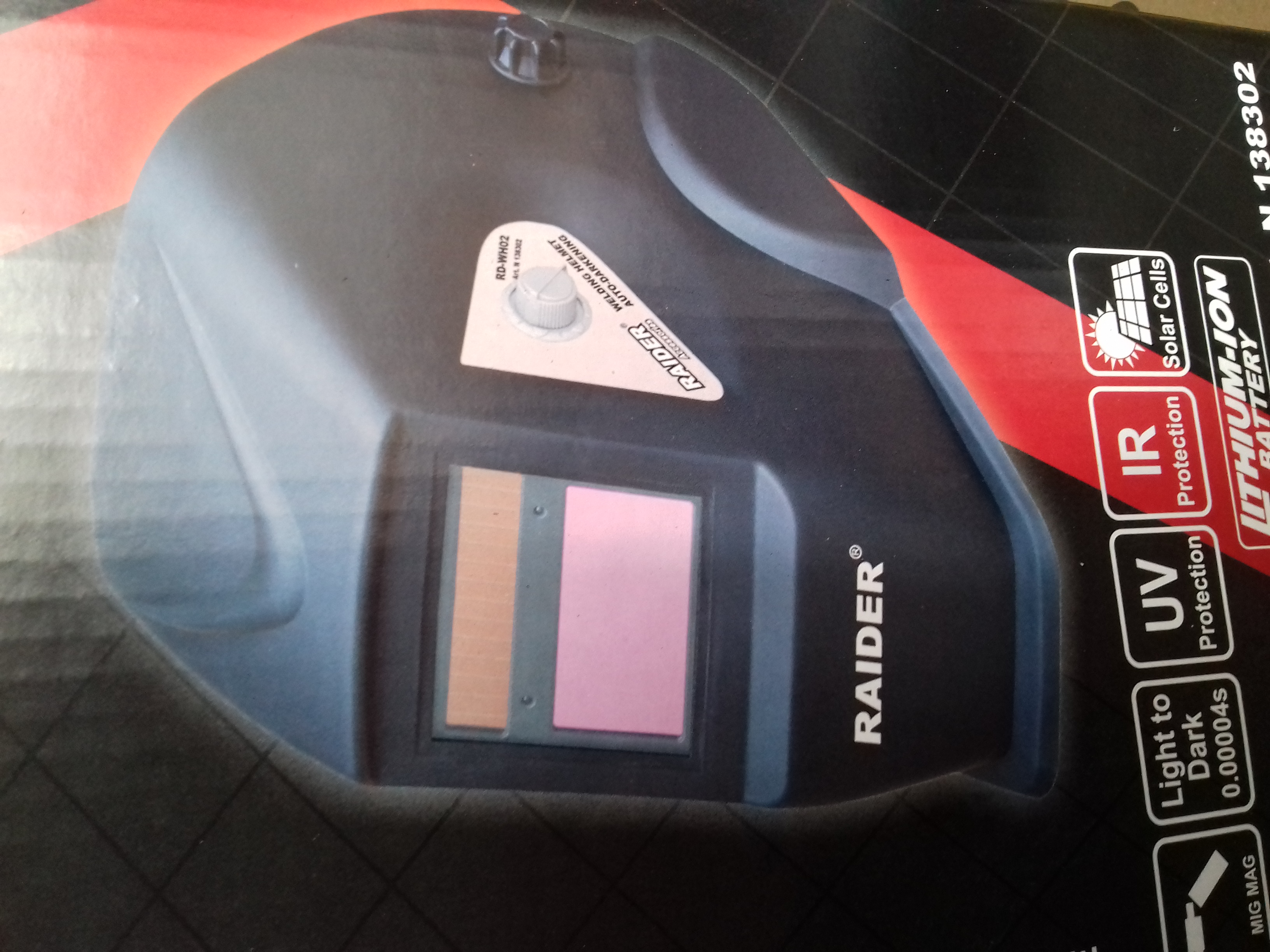 138302 MASCA DE SUDURA CU CRISTALE LICHIDE DIN 9-13 GRINDING RD-WH02