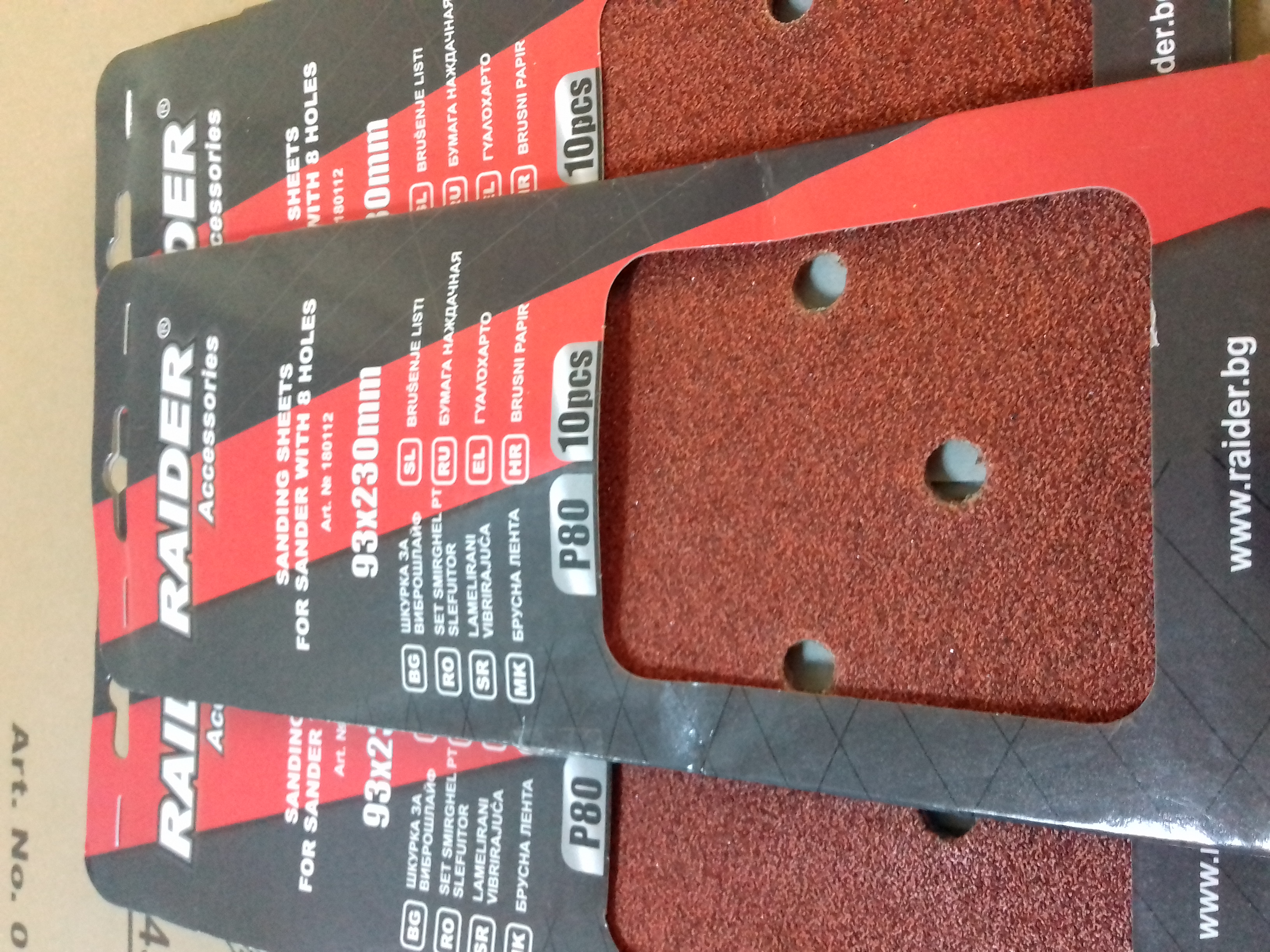 180112 SET 10 FOI ABRAZIVE PERFORATE 93*230 P80