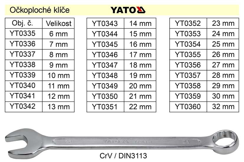 YT-0339 CHEIE COMBINATA 10MM