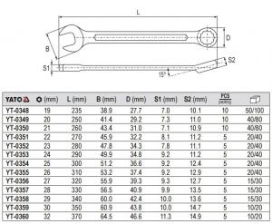 YT-0342 CHEIE COMBINATA 13MM