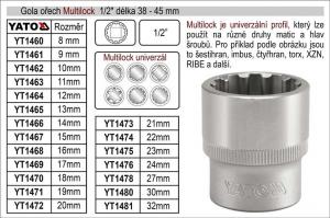 YT-1466 CHEIE TUBULARA 14MM 1/2 SPLINE