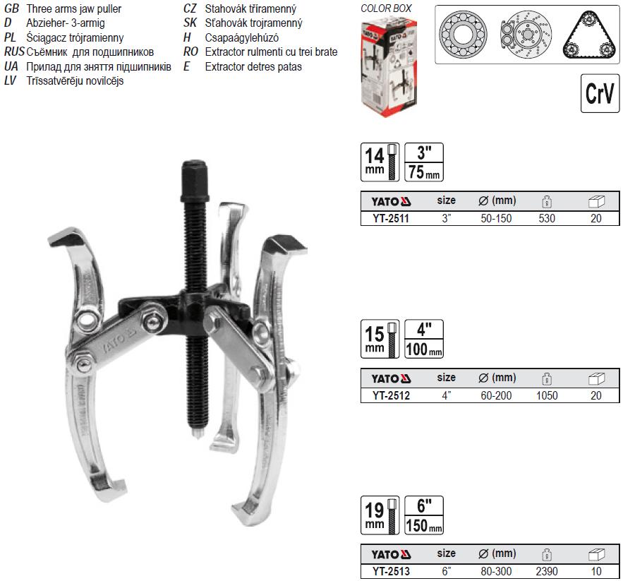 D20 YT-2511 EXTRACTOR RULMENTI 75M