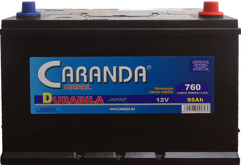 ACUMULATOR 95A CARANDA DURABILA JAPAN 850A-D31R BORNE INVERS