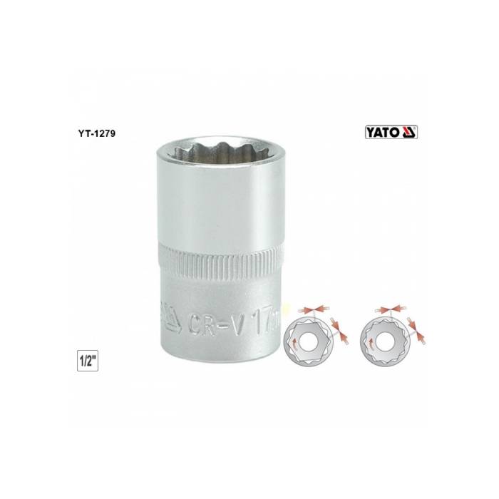 YT-1279 CHEIE TUBULARA BIHEXAGONALA 17MM 1/2